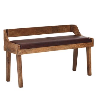 Wohnling Bank leer bruin 108 cm breed - WL6.085