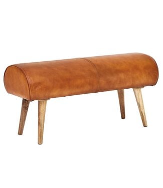 Wohnling Bank leer bruin 100 cm breed
