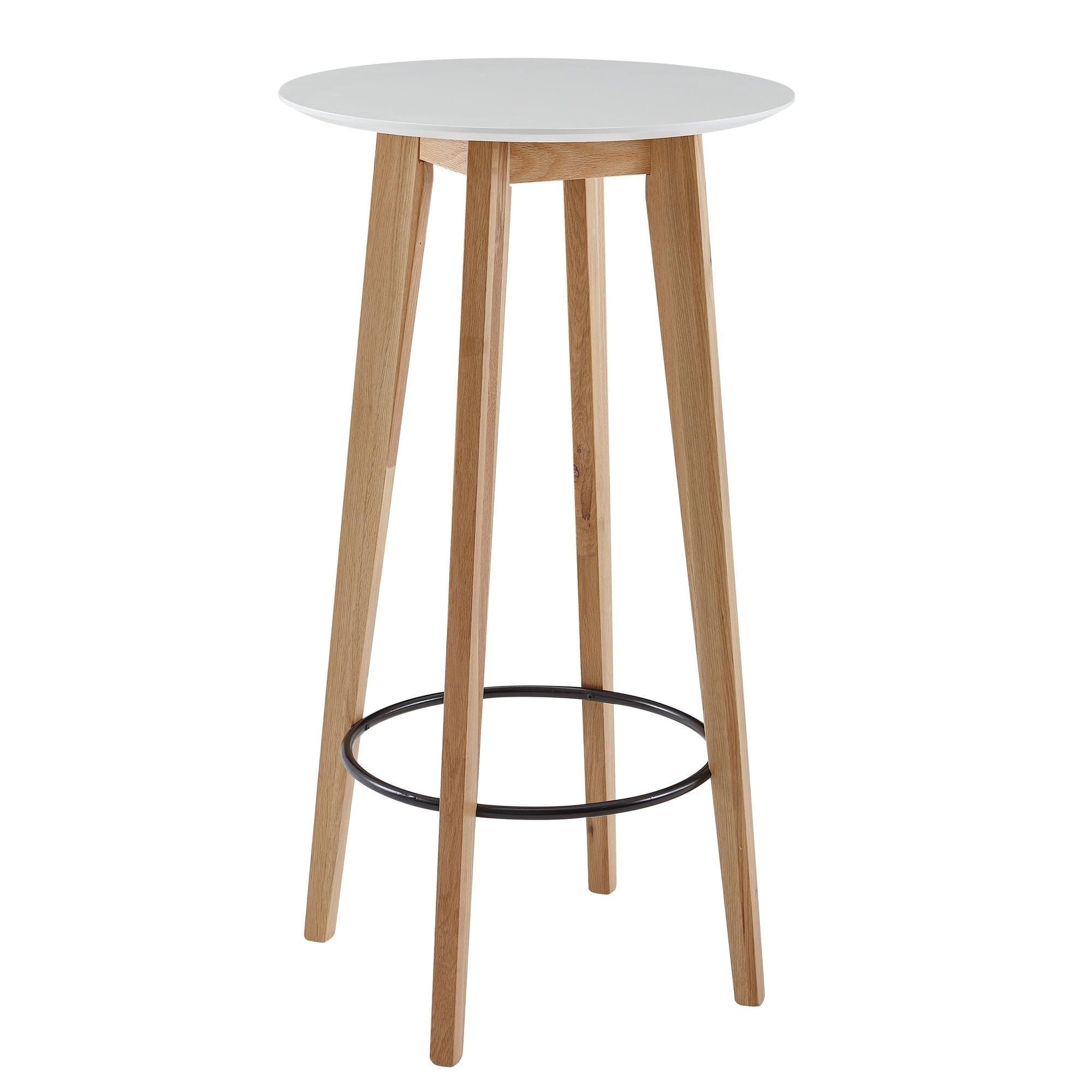 Bartafel wit rond 60x110x60 cm