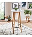 Wohnling tafel 60x110x60 cm wit rond | Bartafel voor 4 personen | Moderne tafel voor bar | Design partytafel hout | Scandinavisch eiken hoge tafel