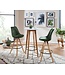 Wohnling tafel 60x110x60 cm wit rond | Bartafel voor 4 personen | Moderne tafel voor bar | Design partytafel hout | Scandinavisch eiken hoge tafel