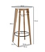 Wohnling tafel 60x110x60 cm wit rond | Bartafel voor 4 personen | Moderne tafel voor bar | Design partytafel hout | Scandinavisch eiken hoge tafel