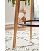 Wohnling tafel 60x110x60 cm wit rond | Bartafel voor 4 personen | Moderne tafel voor bar | Design partytafel hout | Scandinavisch eiken hoge tafel