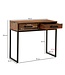 Wohnling console  Sheesham massief hout / metaal 90x76x36 cm hal tafel | Dressoir salontafel smal | Design bureau modern