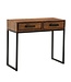 Wohnling console  Sheesham massief hout / metaal 90x76x36 cm hal tafel | Dressoir salontafel smal | Design bureau modern