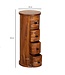 Wohnling design dressoir sheesham massief hout 35x85x35 cm | Kast met 4 lades | Smalle zijkast, massief | Mini dressoir rond