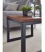 Wohnling bijzettafel 45x40x45 cm Sheesham massief houten / metalen salontafel | Houten designtafel in industriële stijl | Tafel woonkamer | Kleine stevige salontafel