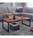 Wohnling salontafel 110x40x60 cm Sheesham massief houten / metalen salontafel | Design salontafel in industriële stijl | Tafel woonkamer | Solide loungetafel