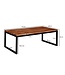 Wohnling salontafel 110x40x60 cm Sheesham massief houten / metalen salontafel | Design salontafel in industriële stijl | Tafel woonkamer | Solide loungetafel