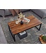 Wohnling salontafel 110x40x60 cm Sheesham massief houten / metalen salontafel | Design salontafel in industriële stijl | Tafel woonkamer | Solide loungetafel