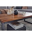 Wohnling salontafel 110x40x60 cm Sheesham massief houten / metalen salontafel | Design salontafel in industriële stijl | Tafel woonkamer | Solide loungetafel