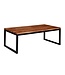 Wohnling salontafel 110x40x60 cm Sheesham massief houten / metalen salontafel | Design salontafel in industriële stijl | Tafel woonkamer | Solide loungetafel