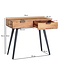 Wohnling Console tafel 90 x 78 x 36 cm Acacia Massief hout / Metaal Console met lades, Klein bureau met metalen poten, Kaptafel Dressoir Modern, Haltafel Massief