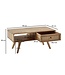 Wohnling salontafel 90x40x45 cm Mango massief houten salontafel rechthoekig | Houten tafel met opbergruimte | Salontafel met lade | Tafel woonkamer solide