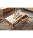 Wohnling salontafel 90x40x45 cm Mango massief houten salontafel rechthoekig | Houten tafel met opbergruimte | Salontafel met lade | Tafel woonkamer solide