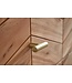 Wohnling dressoir 90x86,5x40 cm massief acaciahout / metalen dressoir | Ladekast met 3 lades | Hoge ladekast van massief hout | Staande kast woonkamer