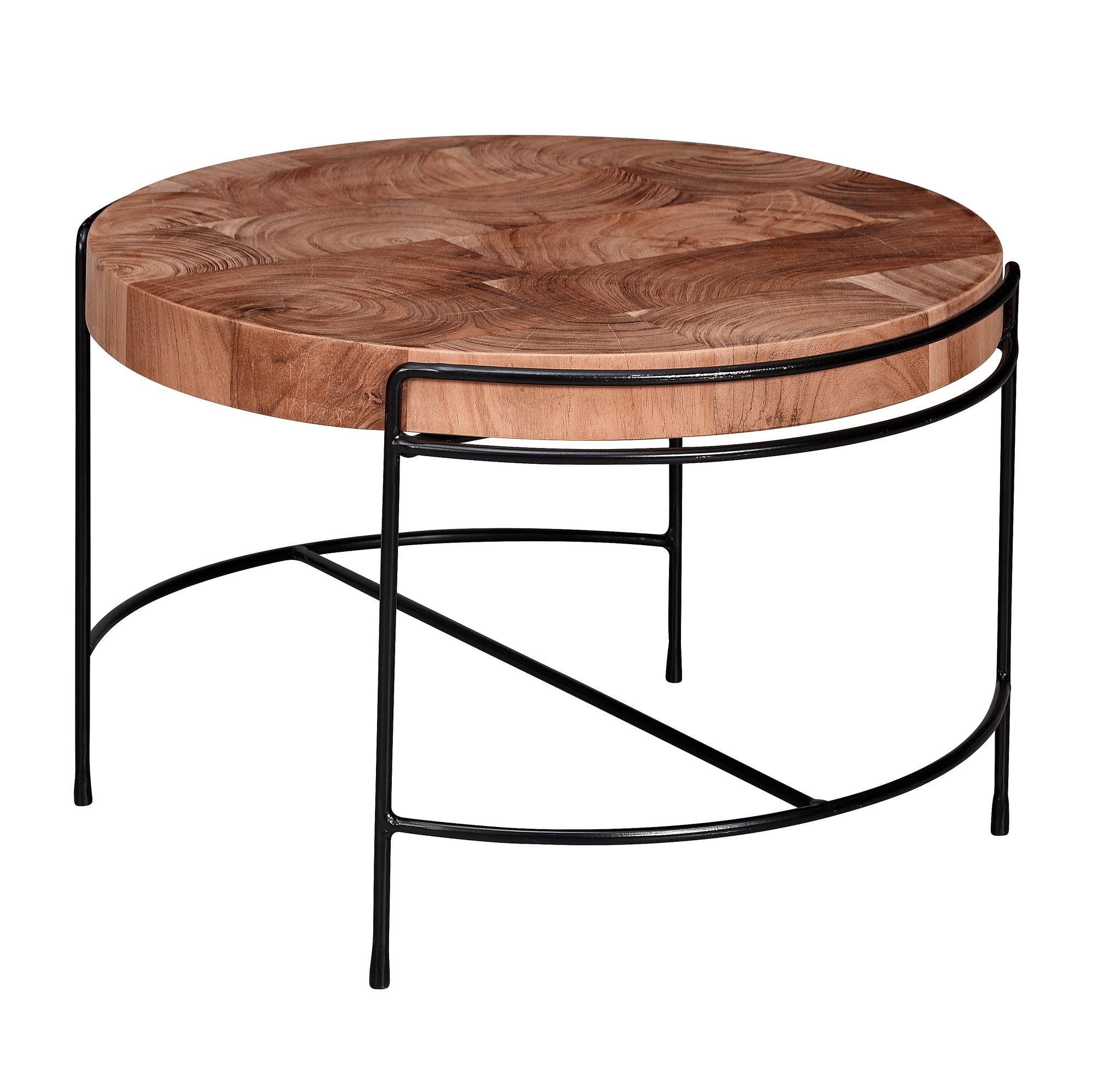 Salontafel acaciahout rond 62 cm