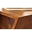 Wohnling bijzettafel X-vorm 43x60x30 cm sheesham massief houten bijzettafel | Tafel woonkamer massief | Kleine salontafel van echt hout | Salontafel met planken