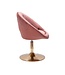 Wohnling Loungestoel Fluweel Roze / Goud Design Draaistoel, Clubfauteuil Gestoffeerde Stoel met Rugleuning, Draaifauteuil Cocktailstoel Lounge, Fauteuil met Stoffen Bekleding
