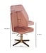 Wohnling Bureaustoel Roze Fluweel Design Draaistoel met Rugleuning, Kuipstoel 120 kg Hoogteverstelbaar, Werkstoel zonder Wielen, Stoel Bureau Home-Office Draaibaar