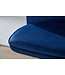 Wohnling bureaustoel donkerblauw velvet design draaifauteuil met rugleuning | kuipstoel 120 kg in hoogte verstelbaar | Werkstoel zonder wielen | Stoel bureau thuiskantoor Draaibaar