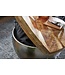 Wohnling salontafel Mango massief hout / metaal 60x43x60 cm industriële stijl rond | Design salontafel met opbergruimte | Moderne salontafel salontafel zilver