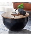 Wohnling salontafel  metaal 60x34x60 cm industriële stijl rond | Design salontafel met opbergruimte | Moderne salontafel salontafel zwart