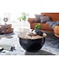 Wohnling salontafel  metaal 60x34x60 cm industriële stijl rond | Design salontafel met opbergruimte | Moderne salontafel salontafel zwart