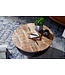 Wohnling salontafel  metaal 60x34x60 cm industriële stijl rond | Design salontafel met opbergruimte | Moderne salontafel salontafel zwart