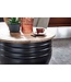 Wohnling salontafel  metaal 60x41x60 cm industriële stijl rond | Design salontafel met opbergruimte | Moderne salontafel salontafel zwart