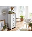 Wohnling dressoir met 5 lades 53x114x39 cm ladekast wit / eiken modern | Design dressoir hoog smal | Commode woonkamer