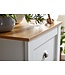 Wohnling dressoir met 5 lades 53x114x39 cm ladekast wit / eiken modern | Design dressoir hoog smal | Commode woonkamer