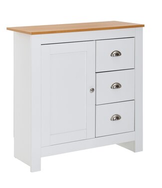 Wohnling Ladekast wit 35 cm breed 81 cm hoog