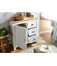 Wohnling dressoir met 3 lades 79x81x35 cm ladekast wit / eiken modern | Design hoog dressoir met deur | Commode woonkamer