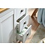 Wohnling dressoir met 3 lades 79x81x35 cm ladekast wit / eiken modern | Design hoog dressoir met deur | Commode woonkamer