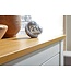 Wohnling dressoir met 3 lades 79x81x35 cm ladekast wit / eiken modern | Design hoog dressoir met deur | Commode woonkamer