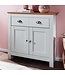 Wohnling dressoir met 2 lades 79x81x34,5 cm ladekast wit / eiken modern | Design hoog dressoir met deuren | Commode woonkamer