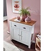 Wohnling dressoir met 2 lades 79x81x34,5 cm ladekast wit / eiken modern | Design hoog dressoir met deuren | Commode woonkamer