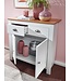 Wohnling dressoir met 2 lades 79x81x34,5 cm ladekast wit / eiken modern | Design hoog dressoir met deuren | Commode woonkamer