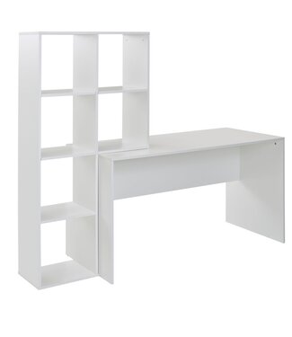Wohnling Bureau wit 170 cm lang 144 cm hoog - WL6.391