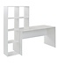 Wohnling bureau met plank wit 170x59x143,5 cm bureautafel modern | Laptoptafel met 6 planken | Computerbureau aan huis met opbergruimte