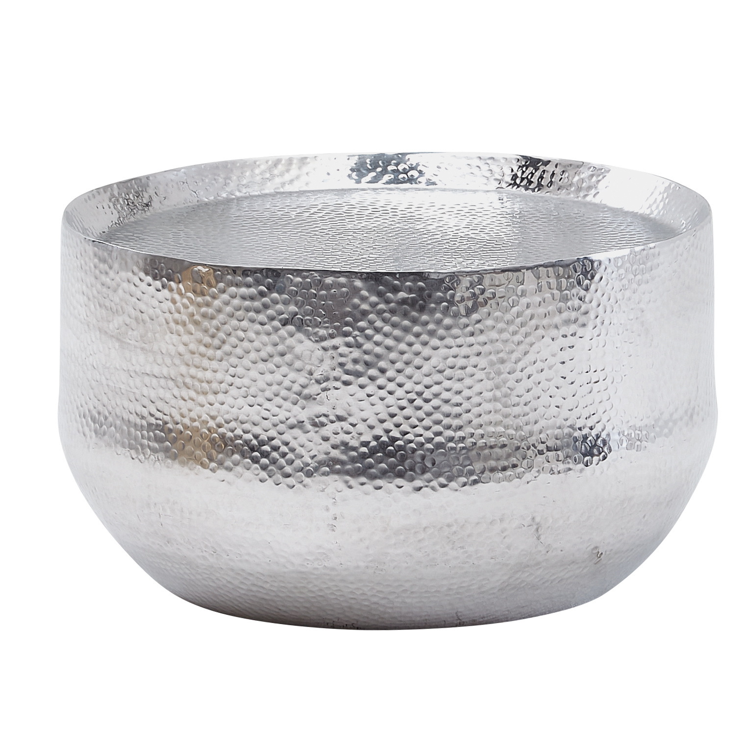 Salontafel aluminium zilver rond 60 cm