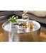 Wohnling salontafel aluminium zilver 60x60x35 cm salontafel gehamerd | Design salontafel rond aluminium oosters | Ronde metalen salontafel klein