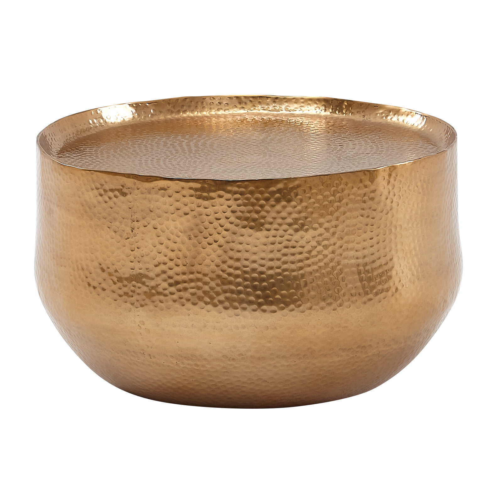 Salontafel aluminium goud rond 60 cm