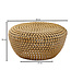 Wohnling salontafel aluminium goud 60x60x30 cm salontafel metaal rond | Design salontafel aluminium oosters | Ronde salontafel klein