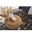 Wohnling salontafel aluminium goud 60x60x30 cm salontafel metaal rond | Design salontafel aluminium oosters | Ronde salontafel klein