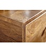 Wohnling nachtkastje mango massief hout / metaal 40x75.5x35 cm nachtkastje boxspring bed | Design nachtkastje met lade | Nachtkastje met opbergruimte