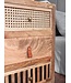 Wohnling nachtkastje mango massief hout / metaal 40x60x30 cm nachtkastje boxspring bed | Design nachtkastje met 3 lades | Nachtkastje met opbergruimte
