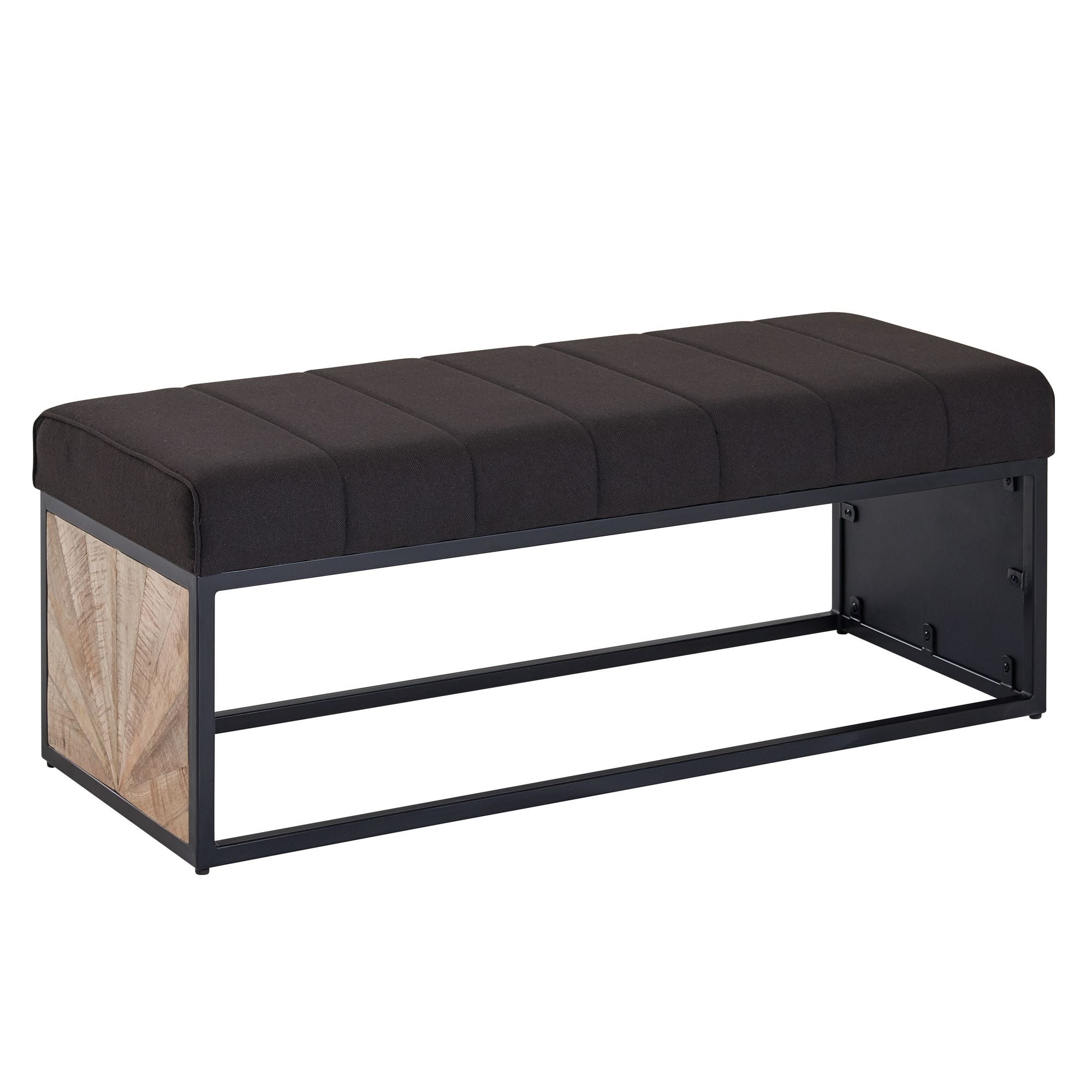 Bank stof zwart 105 cm lang