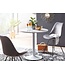Wohnling eettafel rond 75x75x74 cm Kleine keukentafel wit hoogglans | Ronde eettafel 2 personen | Moderne ontbijttafel keuken | Kleine eettafel